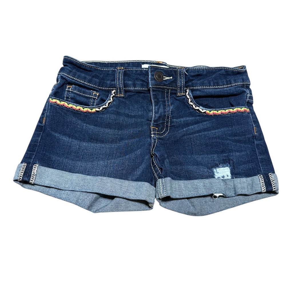 Tucker + Tate Embroidered Trim Distressed Denim Shorts Size‎ 7